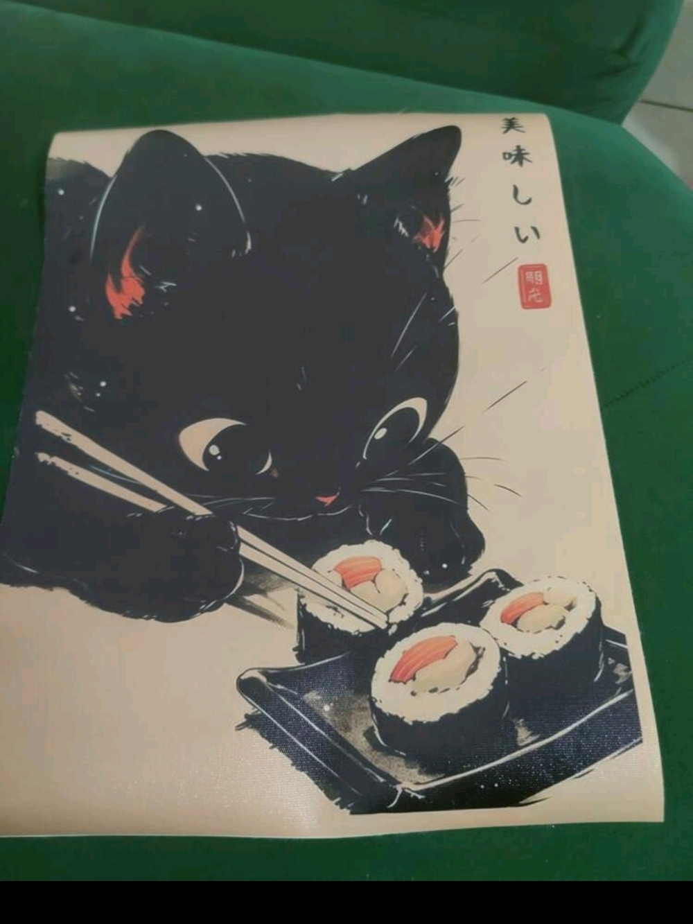 Cat Sushi Canvas Print ( 70 cm x 50 cm)